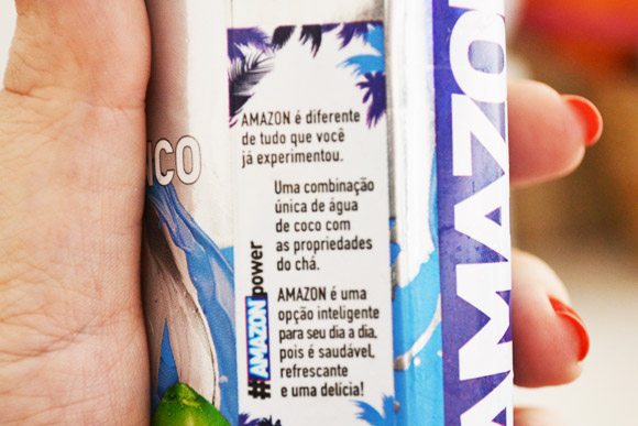 Água de coco com chá verde