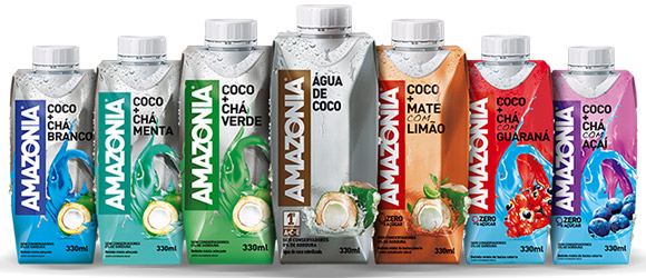 Água de coco com chá branco