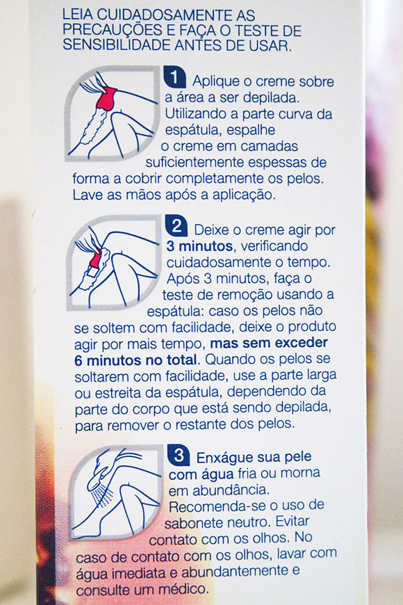 Veet creme depilatório instruções